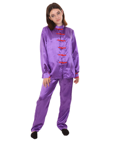 Neon Purple Chinese Traditional Kung Fu Costume