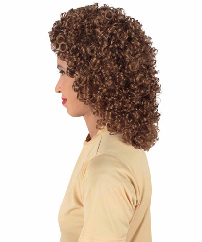 Light Brown Women's Royalty Queen Curly Wig