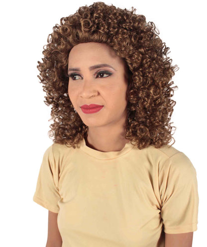 Light Brown Women's Royalty Queen Curly Wig