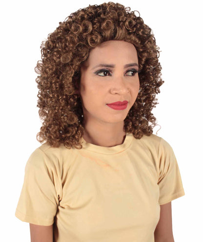 Light Brown Women's Royalty Queen Curly Wig