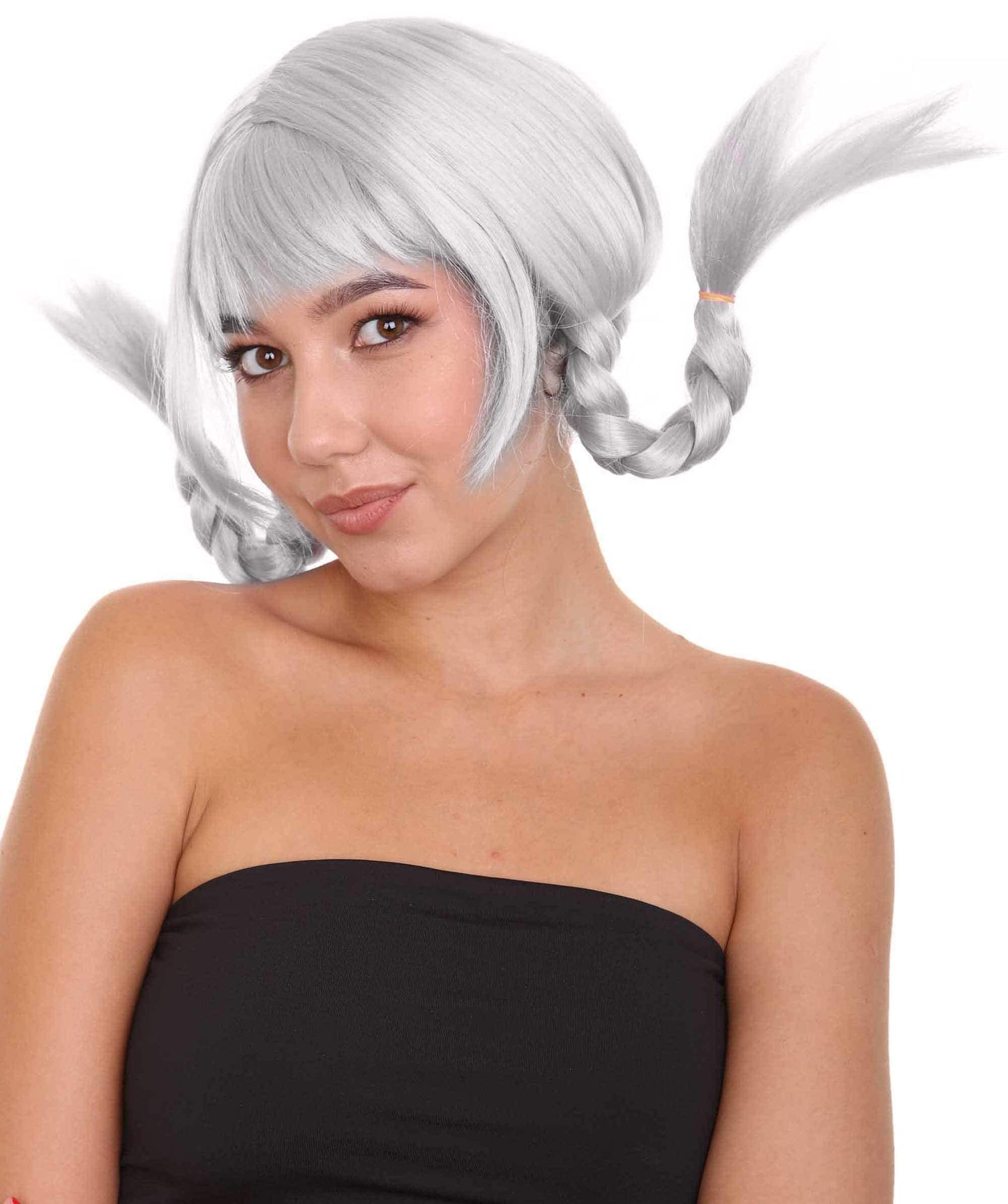 Grey Bavarian Girl Women's Wig