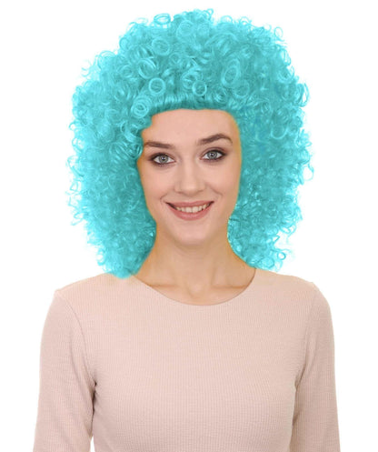 Light Blue Women's Royalty Queen Curly Wig