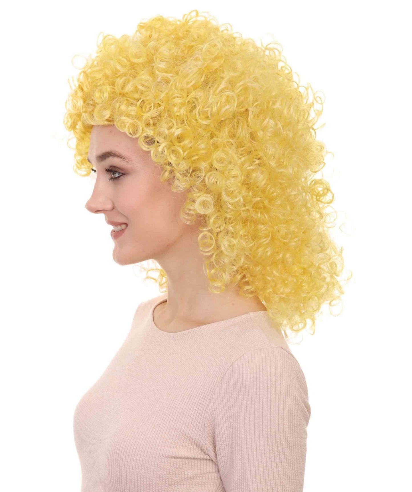 Gold Women's Royalty Queen Curly Wig