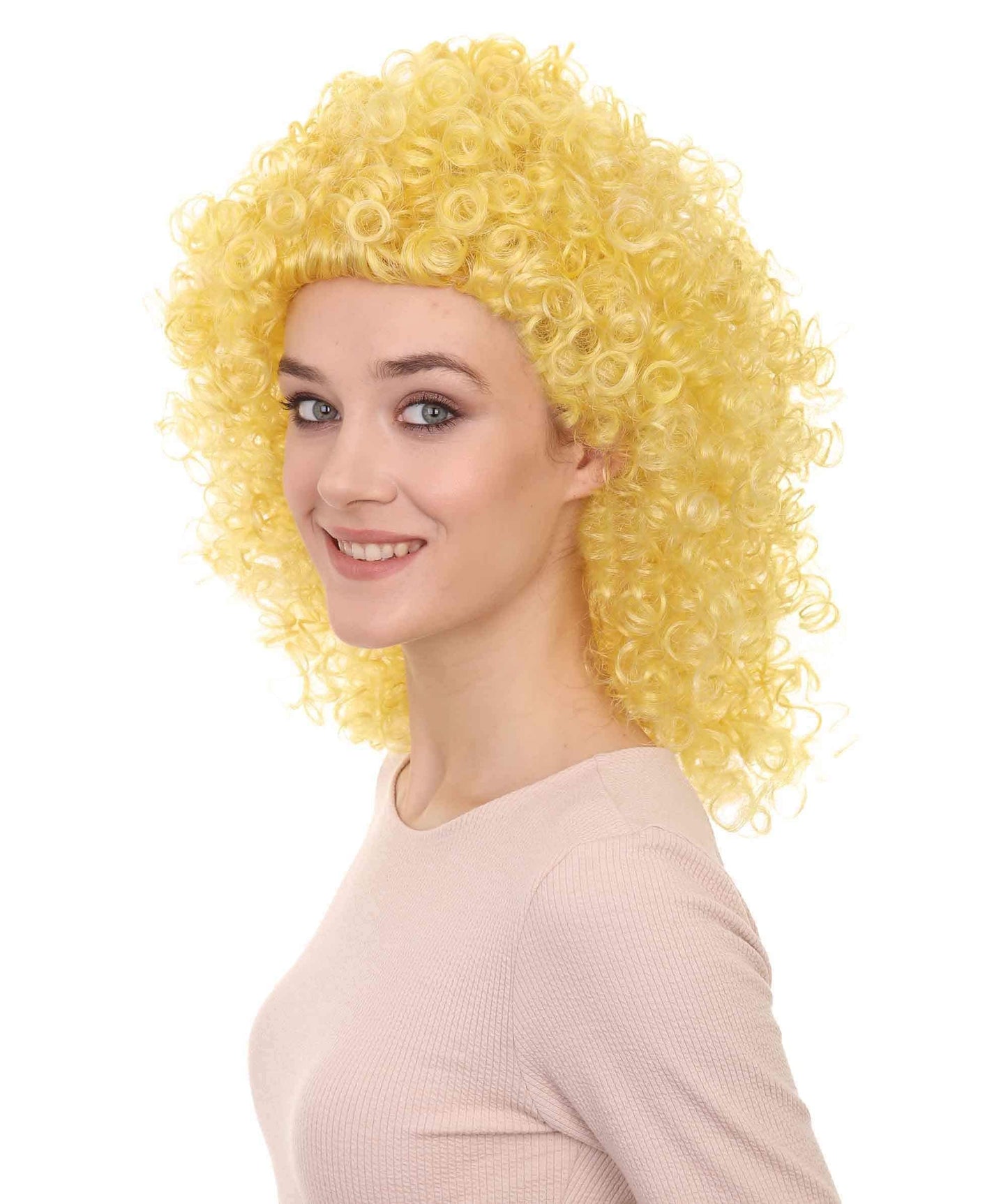 Gold Women's Royalty Queen Curly Wig