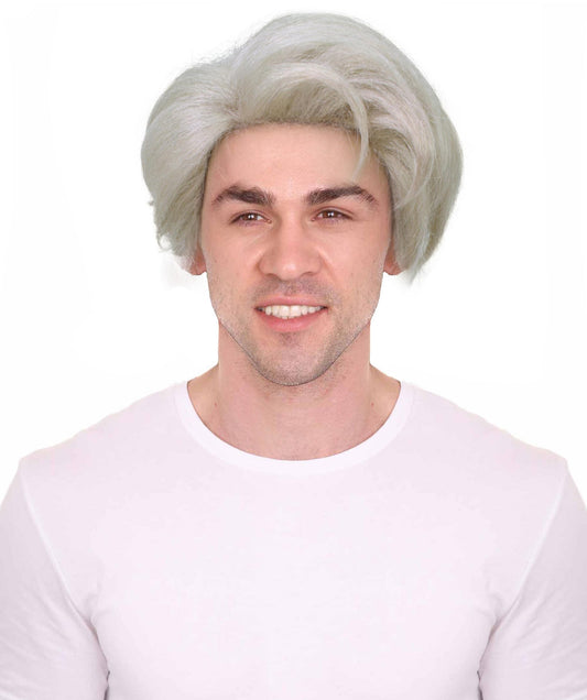 HPO  Men’s Biologist Movie Character Wig, Perfect for Halloween, Flame-retardant Synthetic Fiber | HPO
