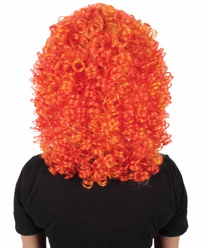 Orange Ombre Women's Royalty Queen Curly Wig