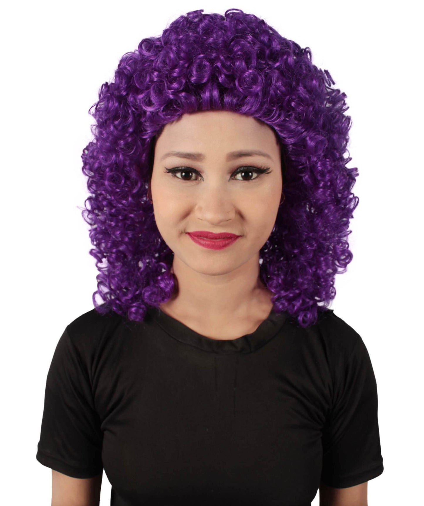 Purple Women's Royalty Queen Curly Wig