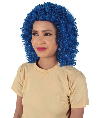 Dark Blue Women's Royalty Queen Curly Wig