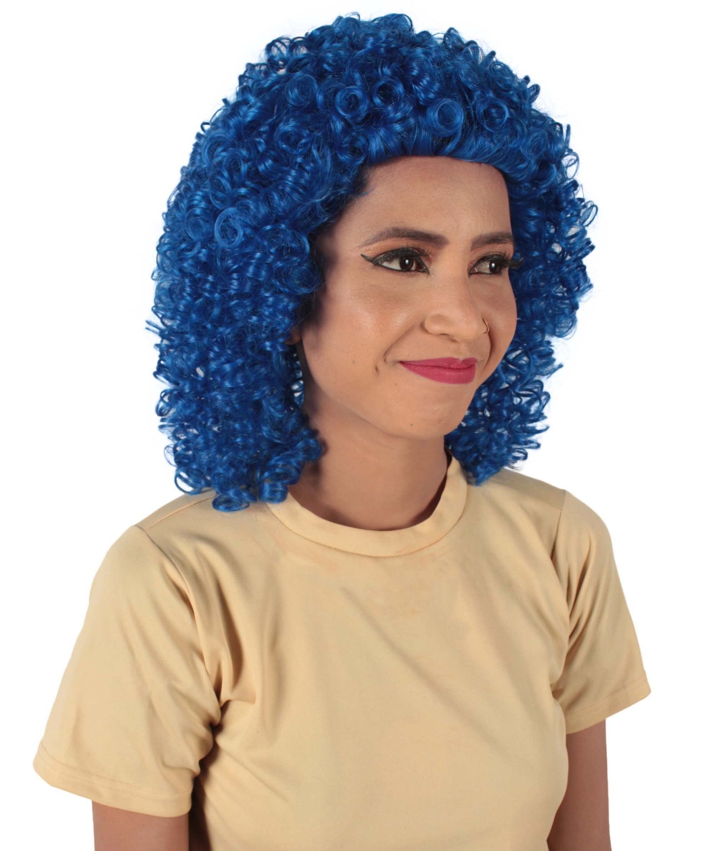 Dark Blue Women's Royalty Queen Curly Wig