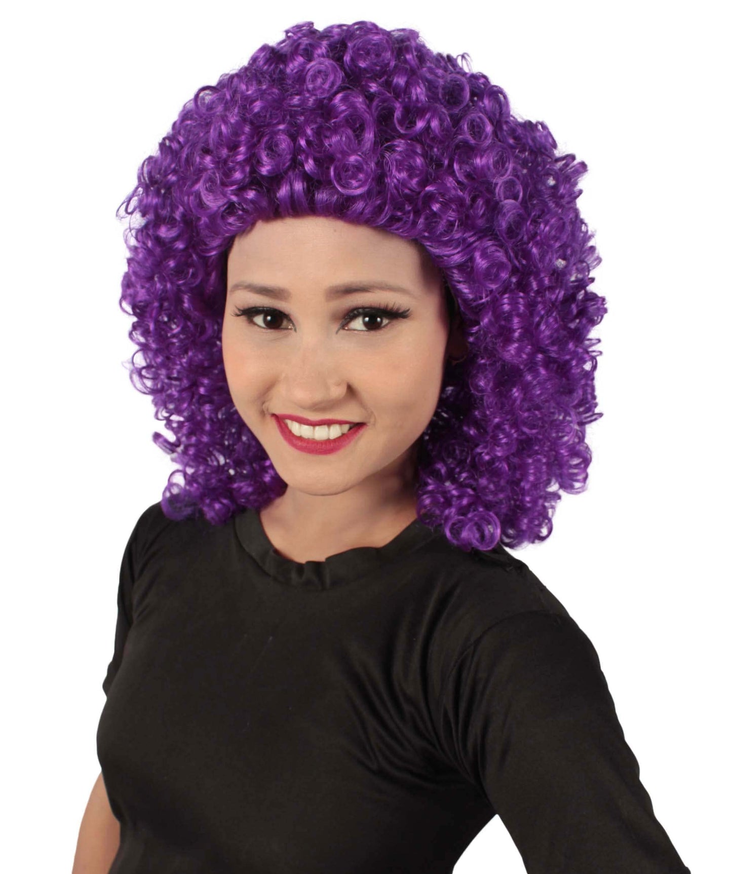 Purple Women's Royalty Queen Curly Wig