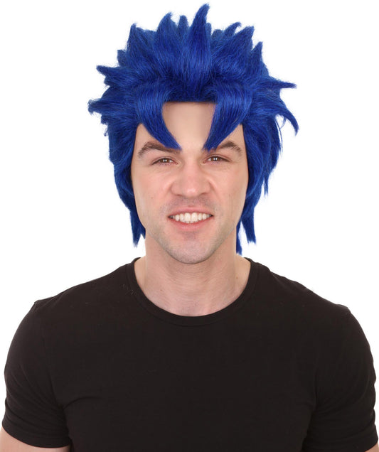 HPO Men’s Adventure Anime Character Wig, Perfect for Halloween, Flame-retardant Synthetic Fiber