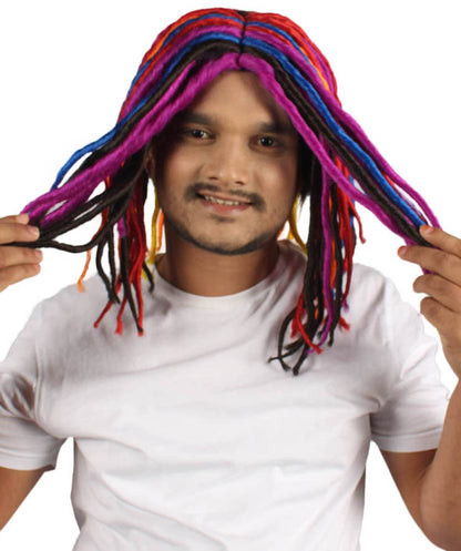 Rapper Middle Deadlock Multi Colored Celebrity Wig | Premium Breathable Capless Cap