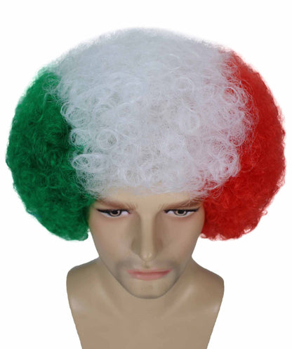 Italy Sport Unisex Afro Fun Wig | Jumbo Super Size Halloween Wig