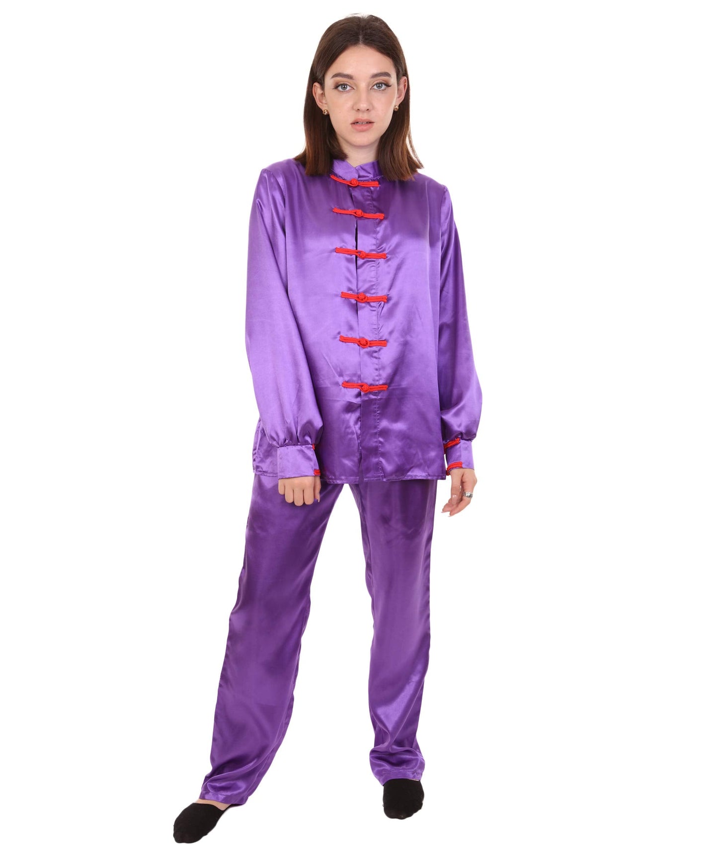 Neon Purple Chinese Traditional Kung Fu Costume