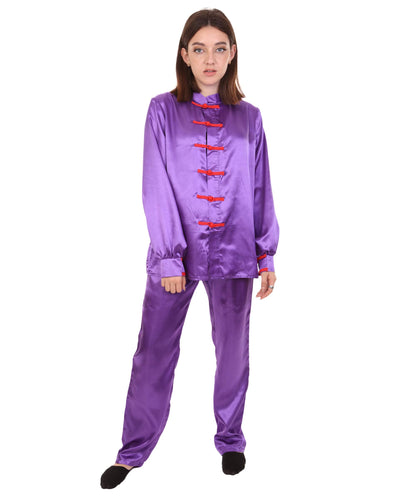 Neon Purple Chinese Traditional Kung Fu Costume