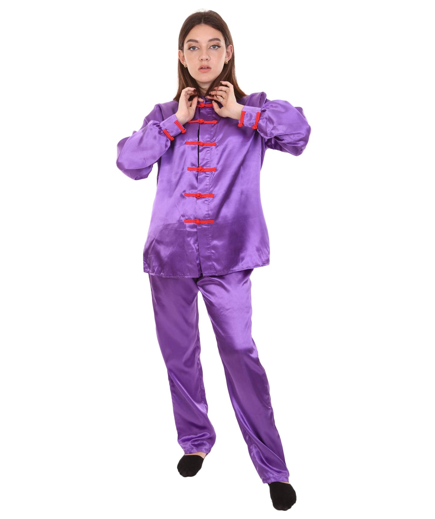 Neon Purple Chinese Traditional Kung Fu Costume