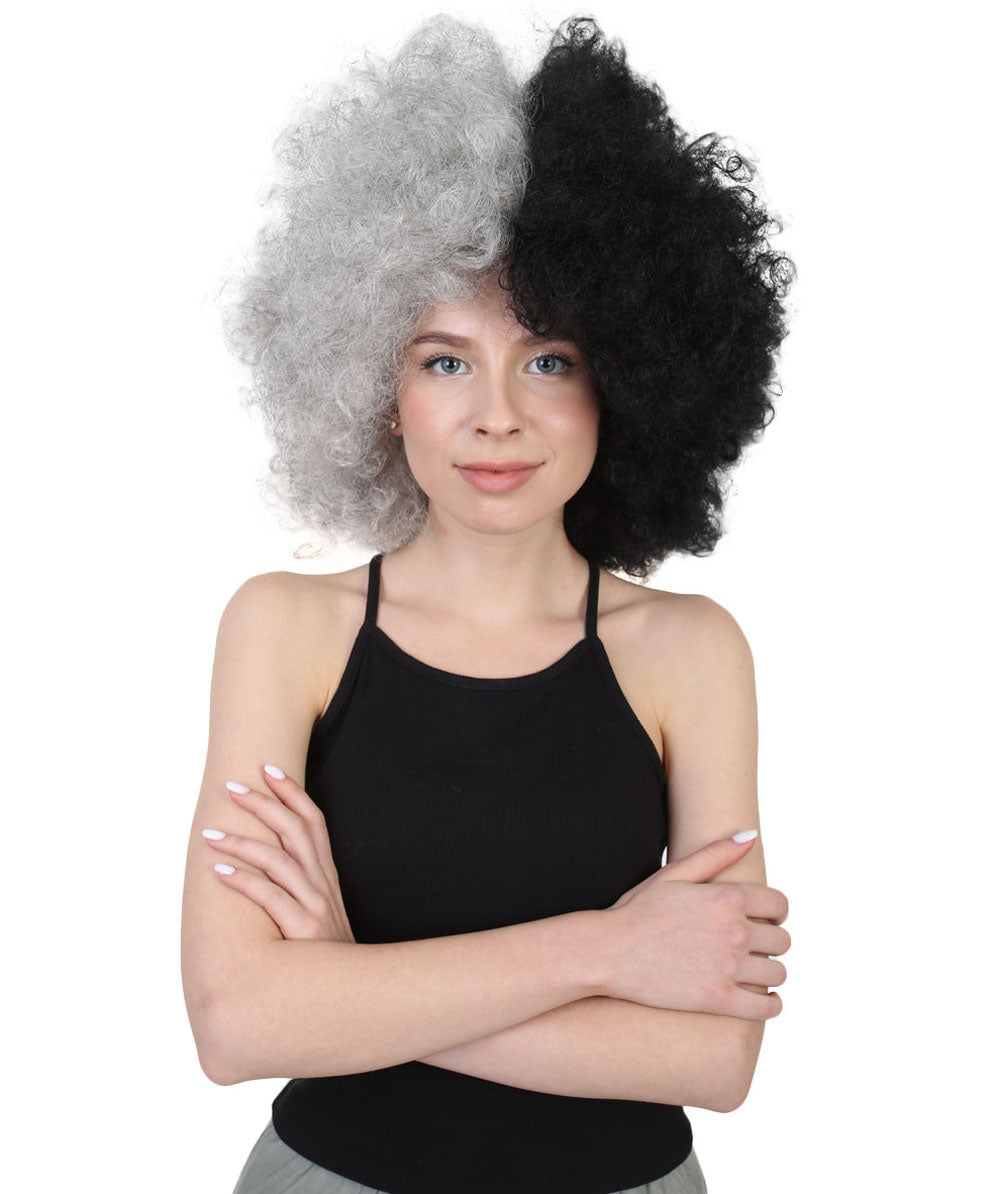 Grey & Black  short afro wigs