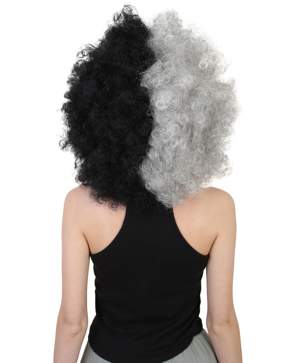 Grey & Black  short afro wigs