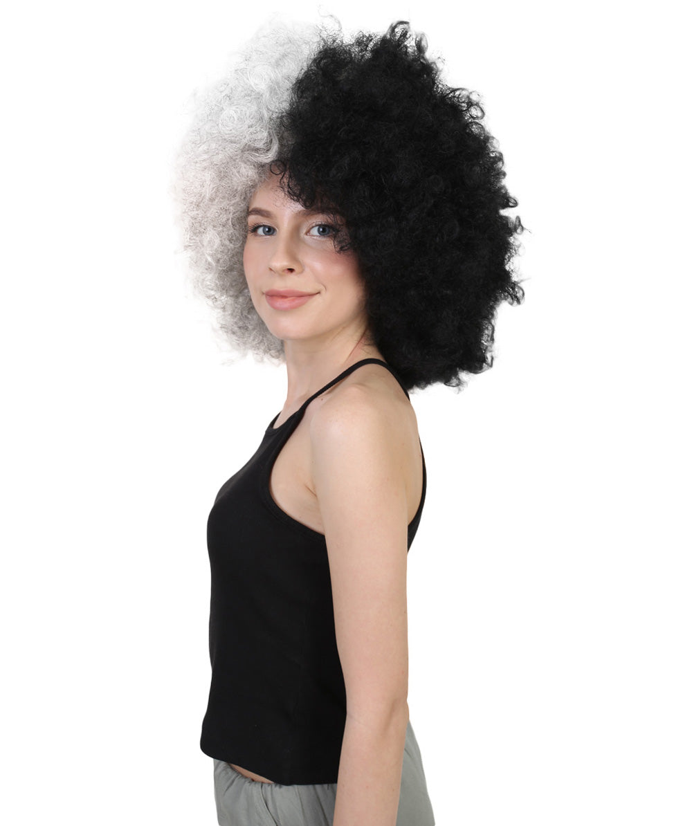 Grey & Black  short afro wigs