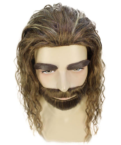 Men's Sea Hero Wig with moustach and beard set | Brown wigs | Premium Breathable Capless Cap