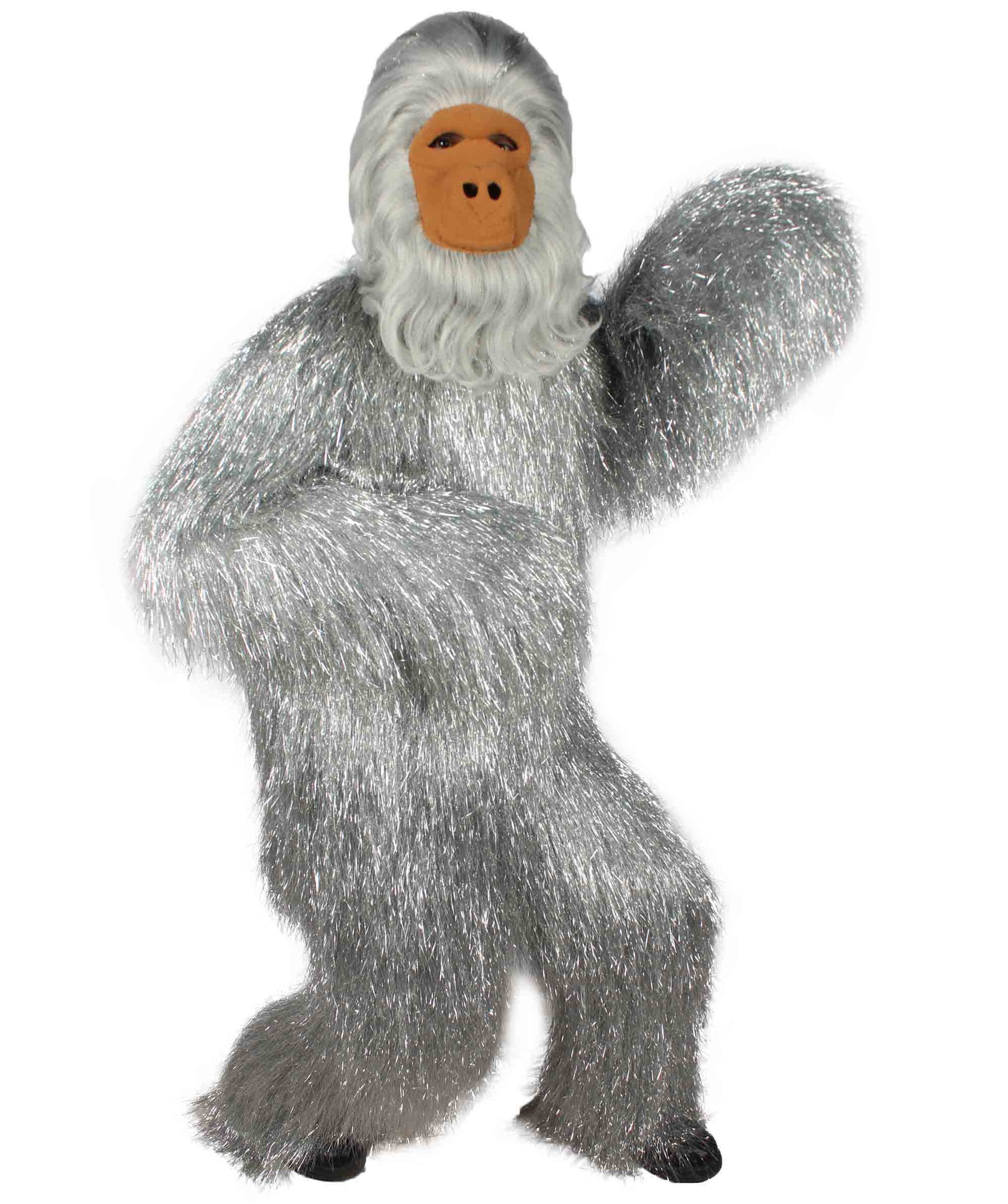 Silver Ape Mask and Bodysuit Costume