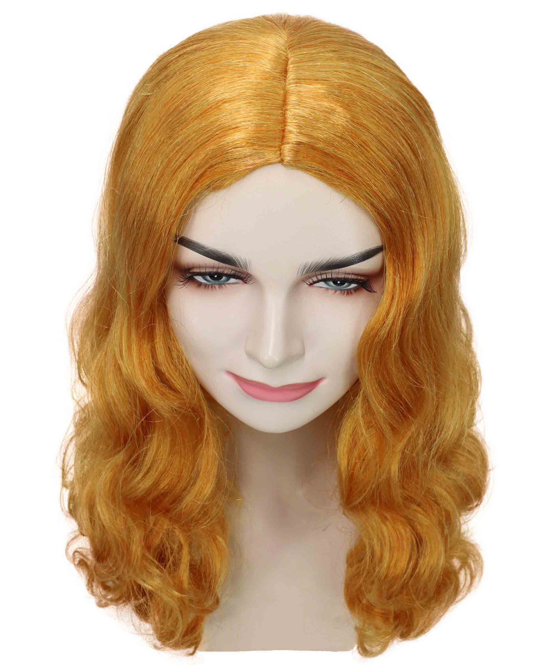 Adult Women's Orange Color Wavy