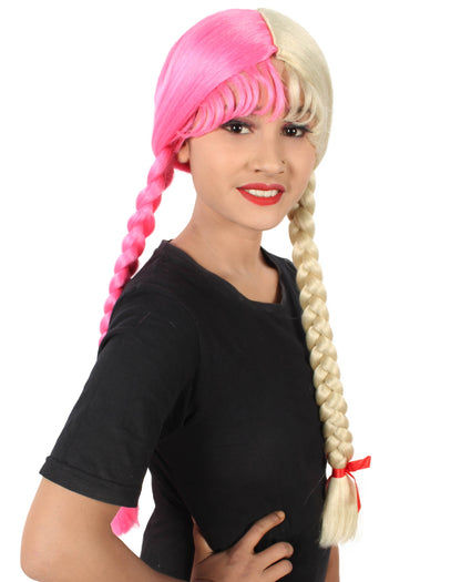 Blonde & Pink  Multiple Colors Option Long Braided Wig