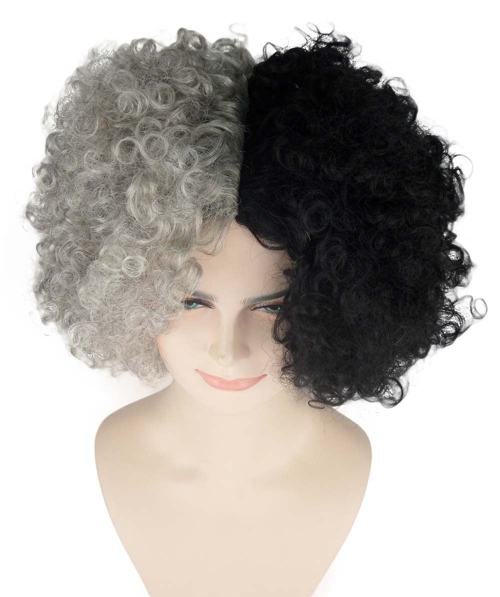 Grey & Black  short afro wigs