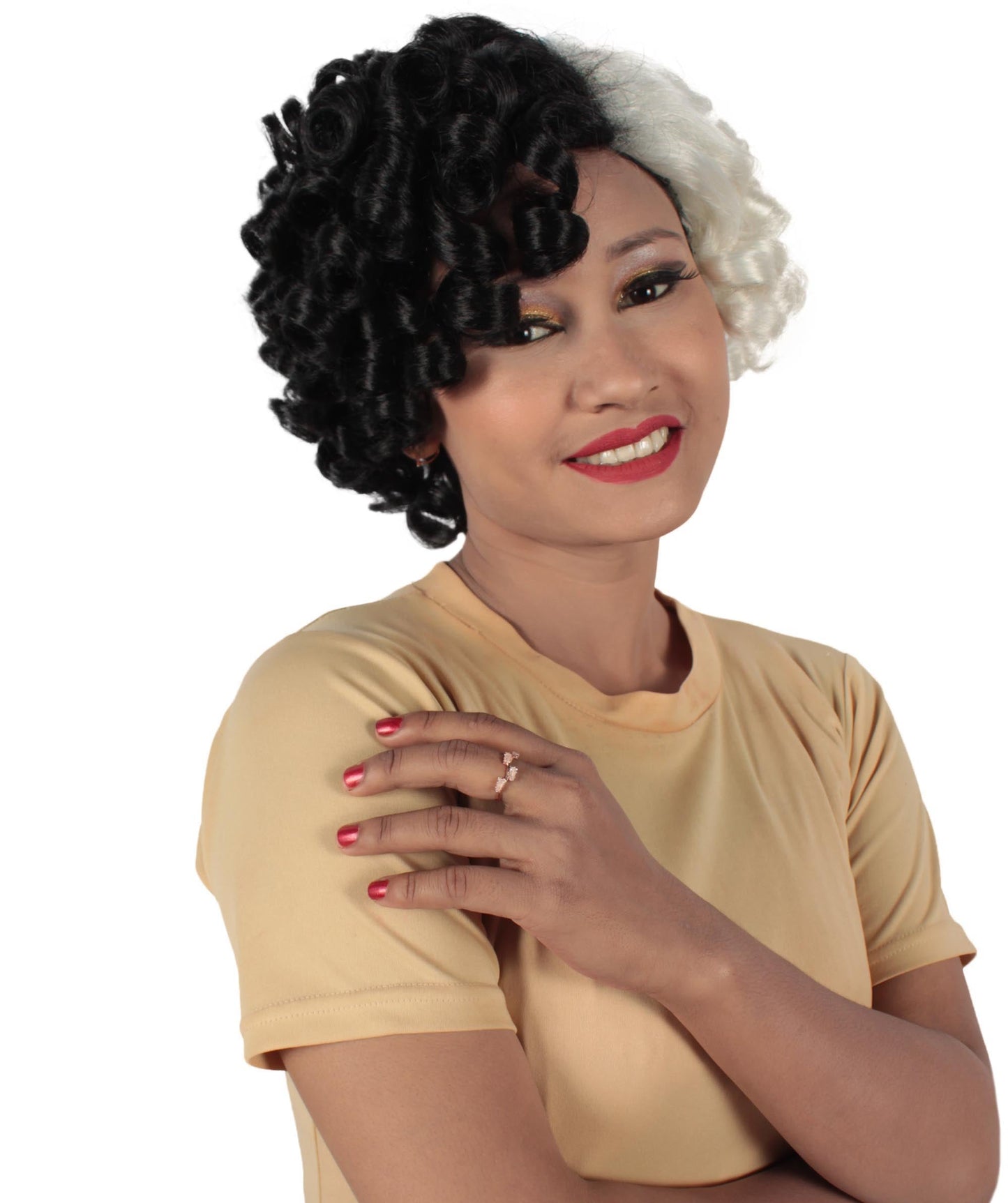 Doll Curly Womens Wig Collection | Character Fancy Halloween Wig | Premium Breathable Capless Cap | HPO