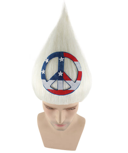 American Peace Sign Troll Wig, Mens HM-208 - HalloweenPartyOnline