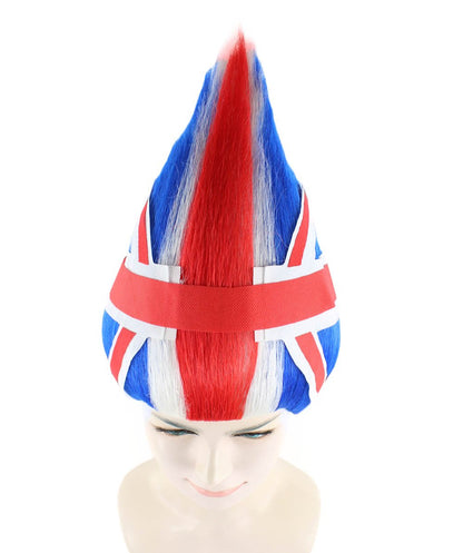 United Kingdom Flag Troll Wig