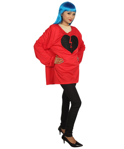 Red My Heart Is Broken Long Sleeve Costume