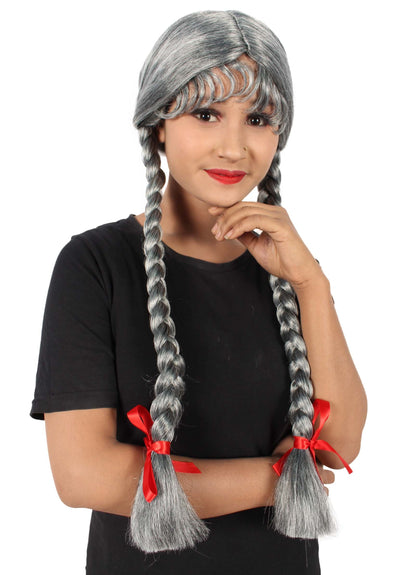 Grey Multiple Colors Option Long Braided Wig