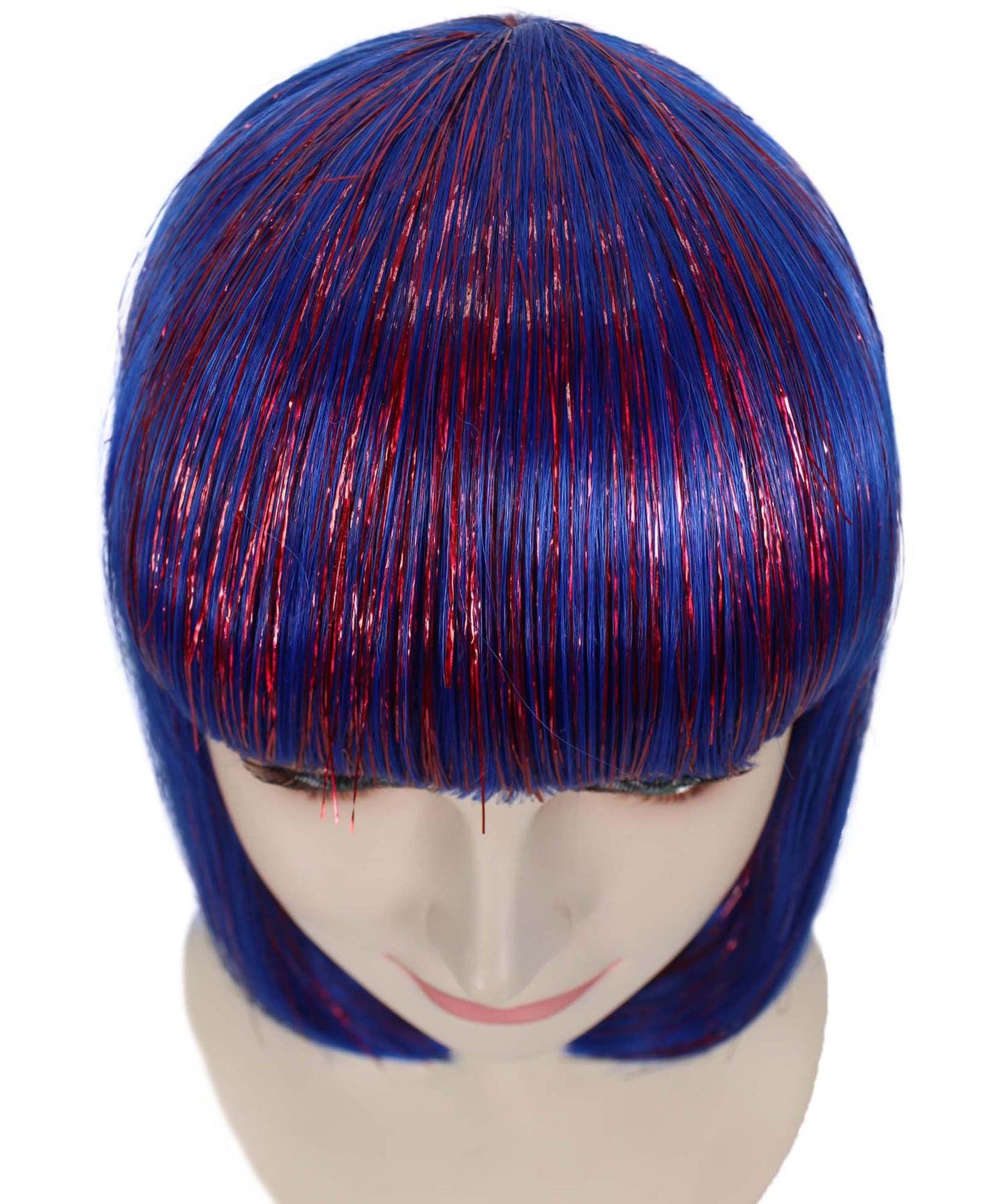  Blue Tinsel wig