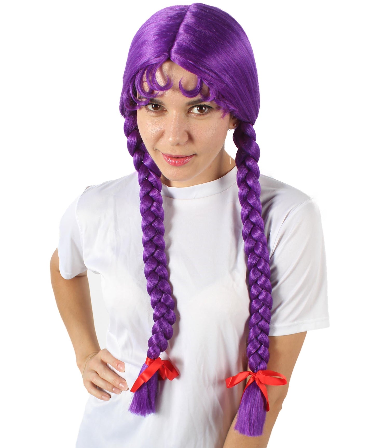 Purple Multiple Colors Option Long Braided Wig