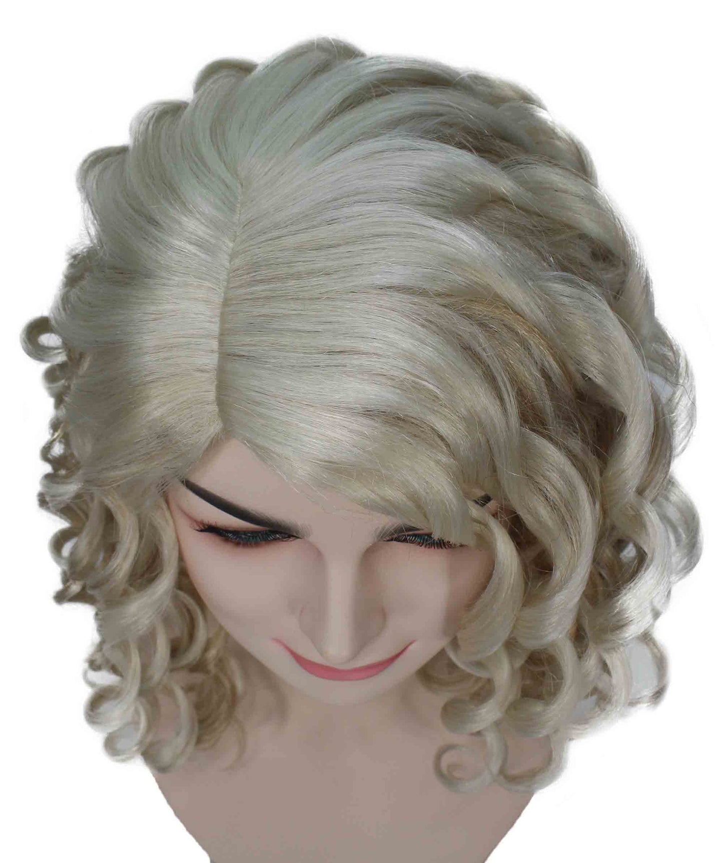 Wavy Introverted Bob | Women's Blonde Color Wavy Shoulder Length Trendy Introverted Bob Wig