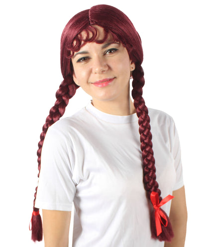 Burgundy Multiple Colors Option Long Braided Wig