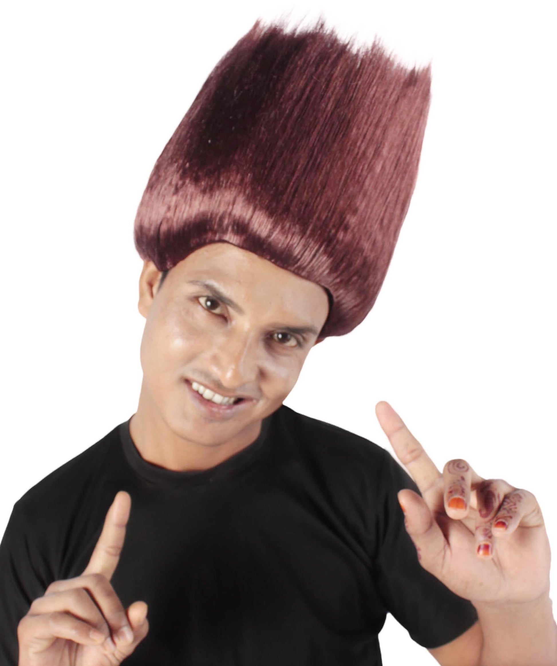 Adult Unisex Halloween Troll wig || Burgundy