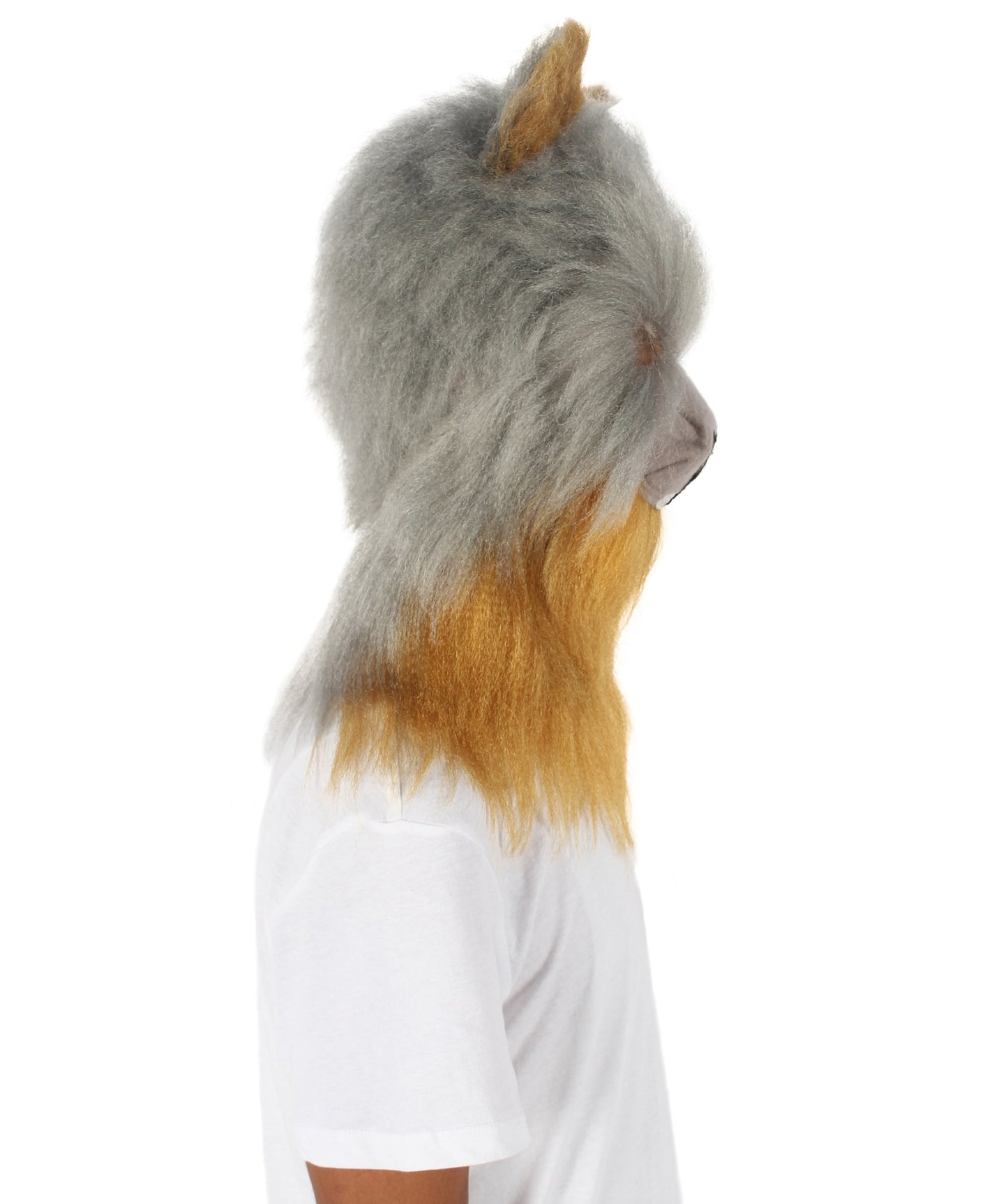 HPO Grey and Brown Squirrel Wig with Mask