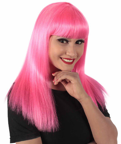Dark Pink Straight Length  Diva Wig