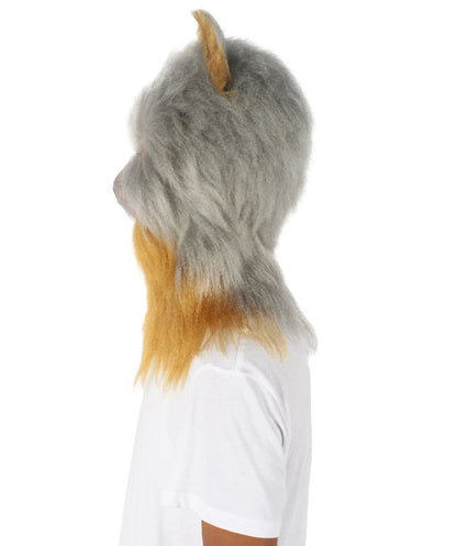 HPO Grey and Brown Squirrel Wig with Mask