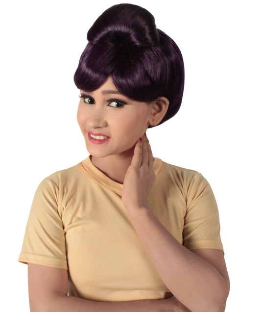 Dark Purple TV/ Movie Bun Wig