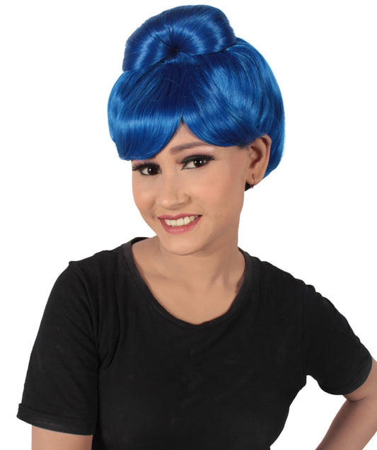 Dark Blue TV/ Movie Bun Wig