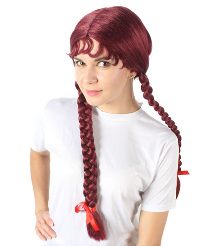 Burgundy Multiple Colors Option Long Braided Wig