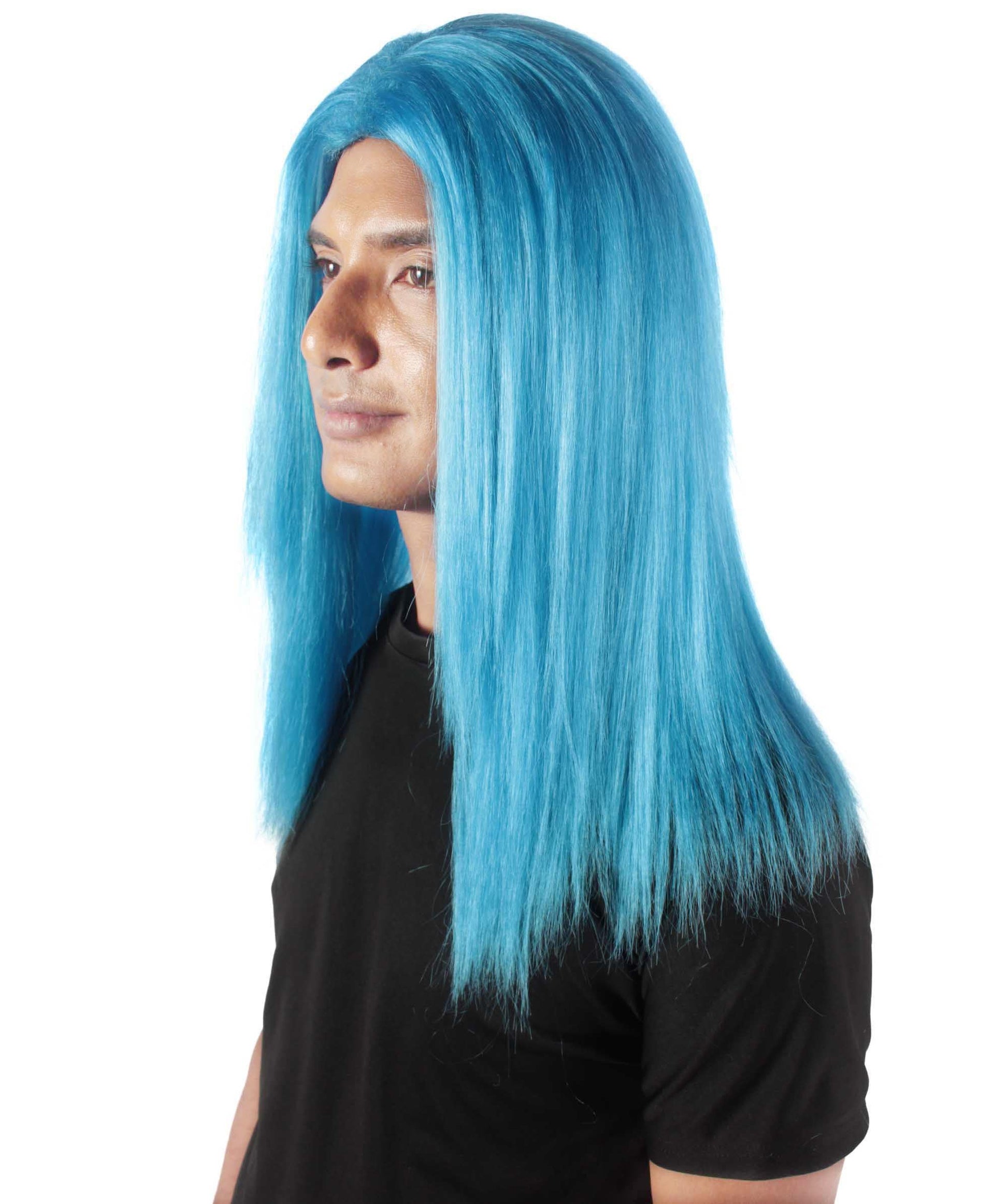 Blue Rainbow Rapper Wig 