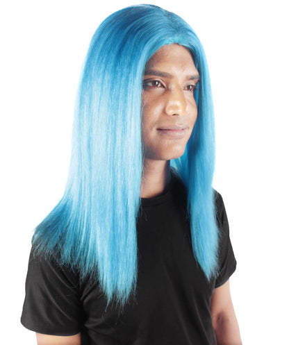 Blue Rainbow Rapper Wig 