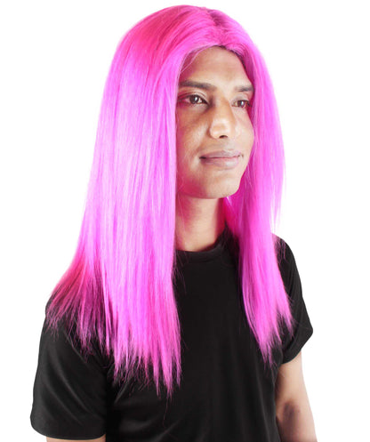 Fuchsia Rainbow Rapper Wig 