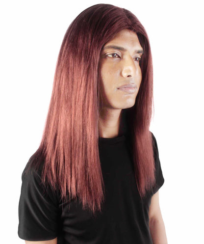 Burgundy Rainbow Rapper Wig 