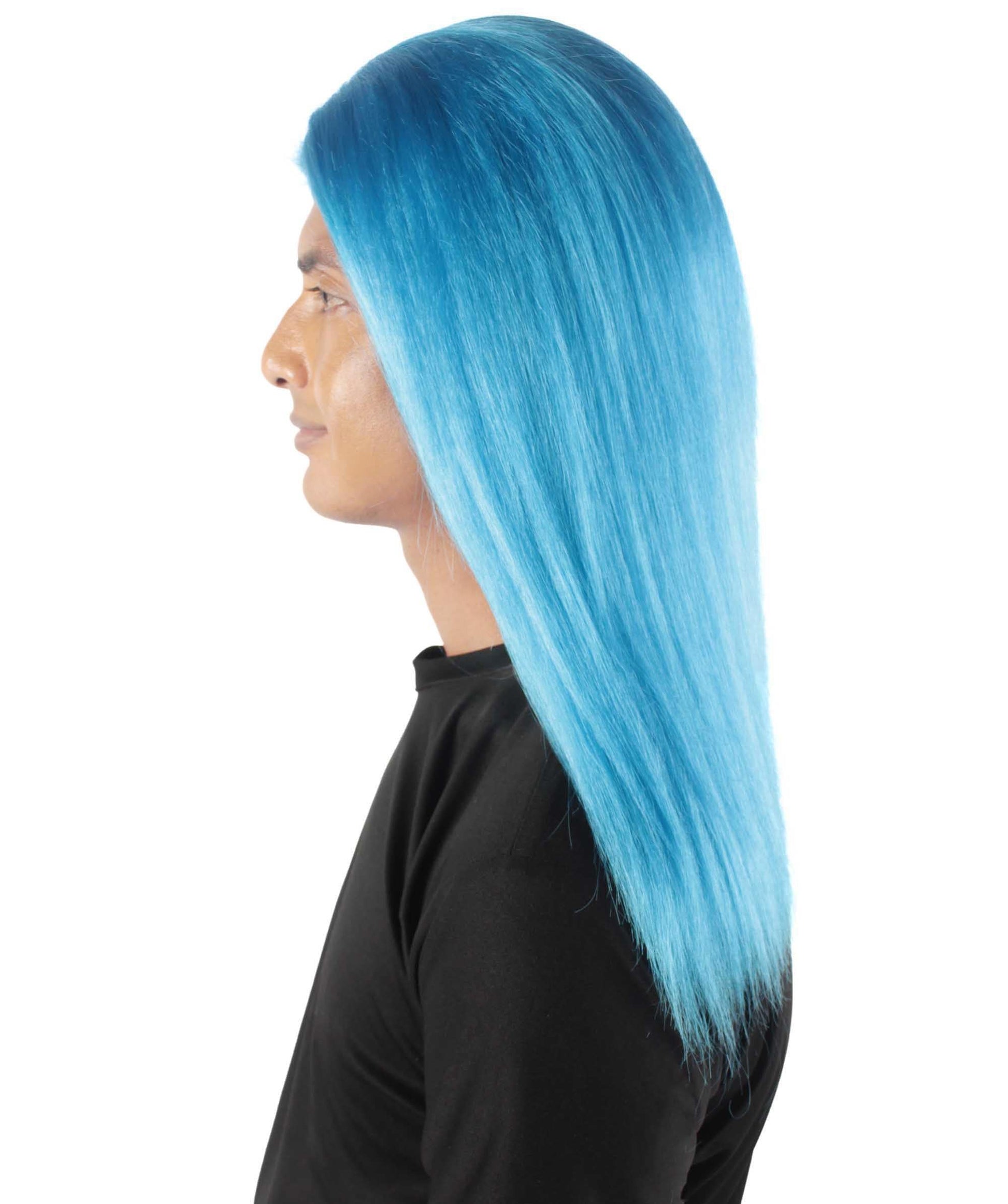 Blue Rainbow Rapper Wig 