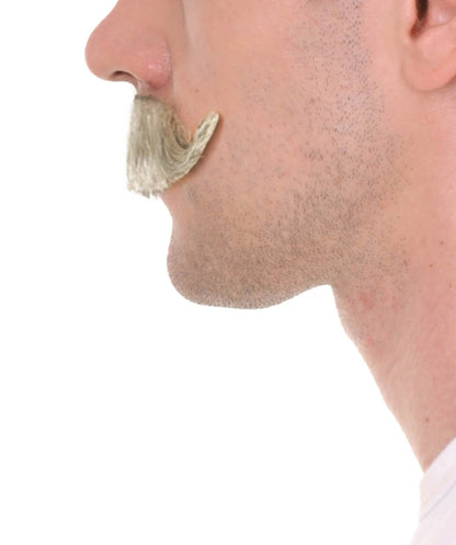 Men's Handlebar Style Mustache Set | White Fancy Facial Hair